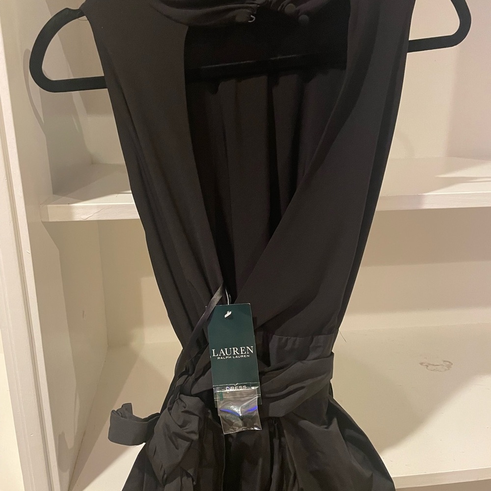 COPY - Ralph Lauren Black Sleeveless Flare Dress Size 16 NWT